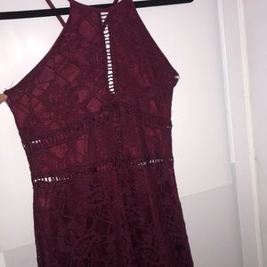 long high low red dress
